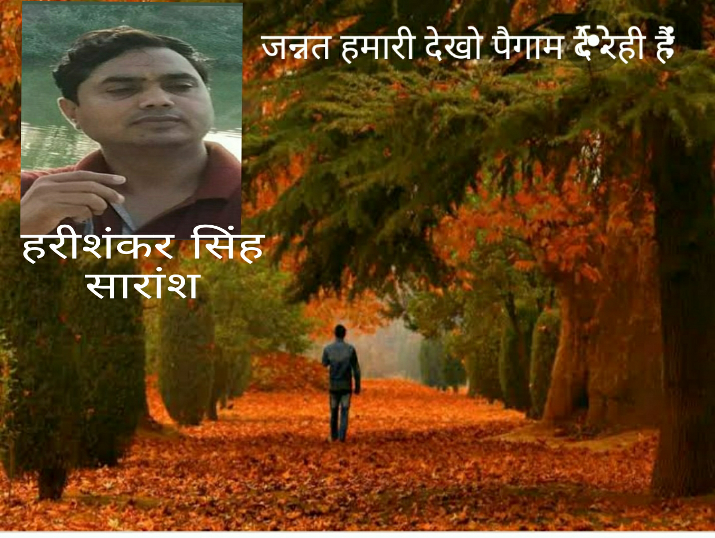 जन्नत हमारी देखो
 पैगाम दे रही है ।
(कविता)पैगामे कश्मीर's image