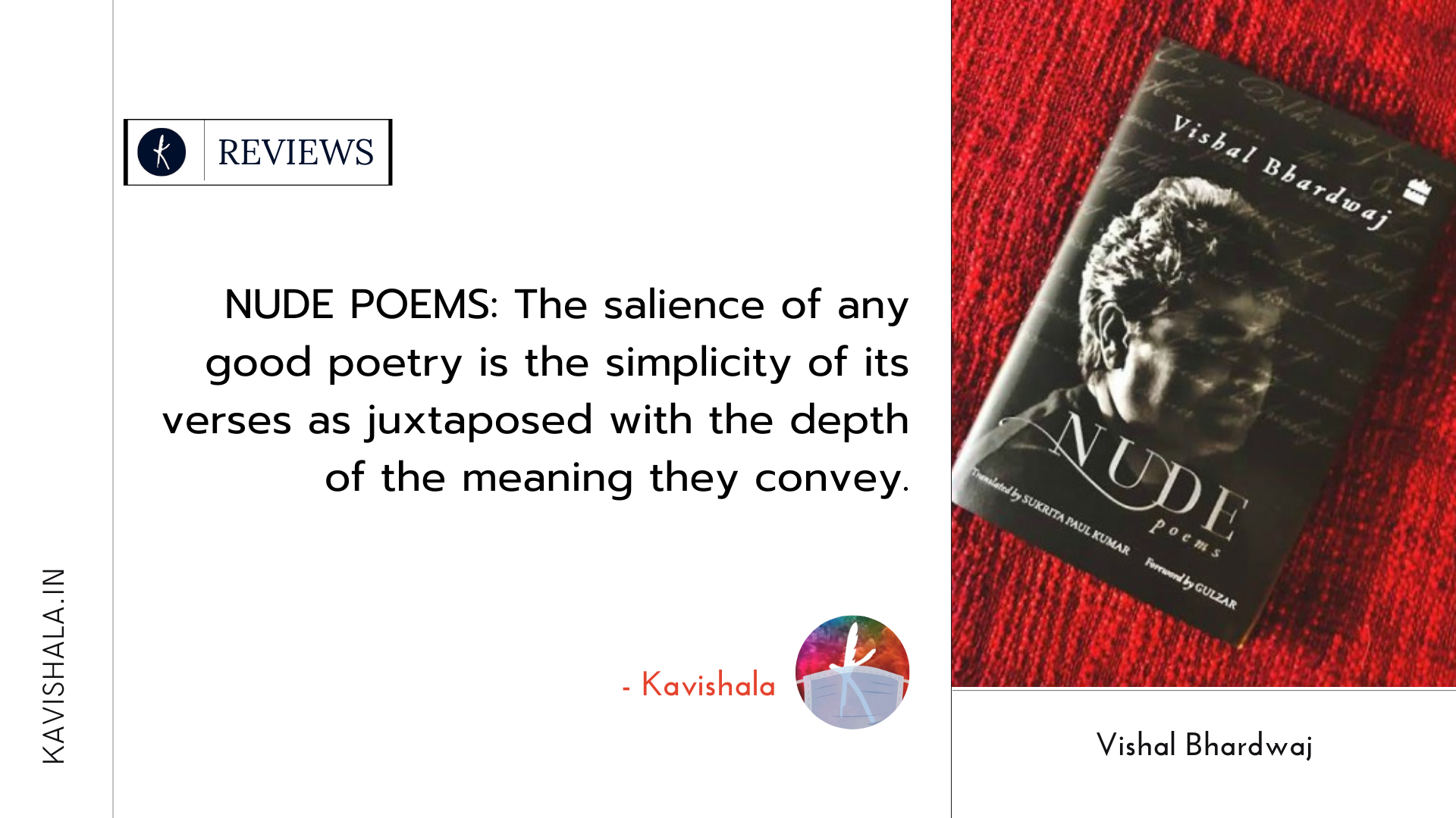 Book Review: Nude Poems | Vishal Bharadwaj | Kavishala