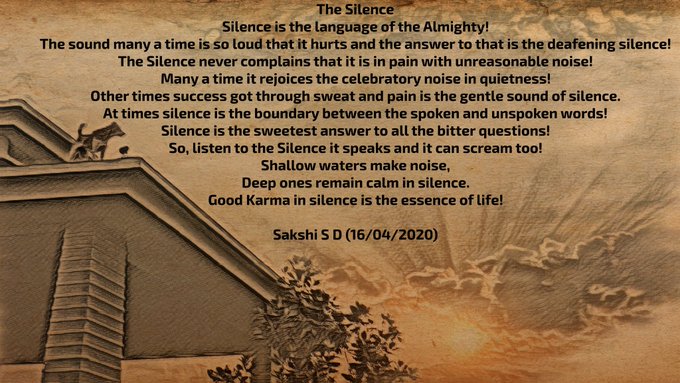 Silence is the language of the Almighty! - Sakshi Singh Dhoni