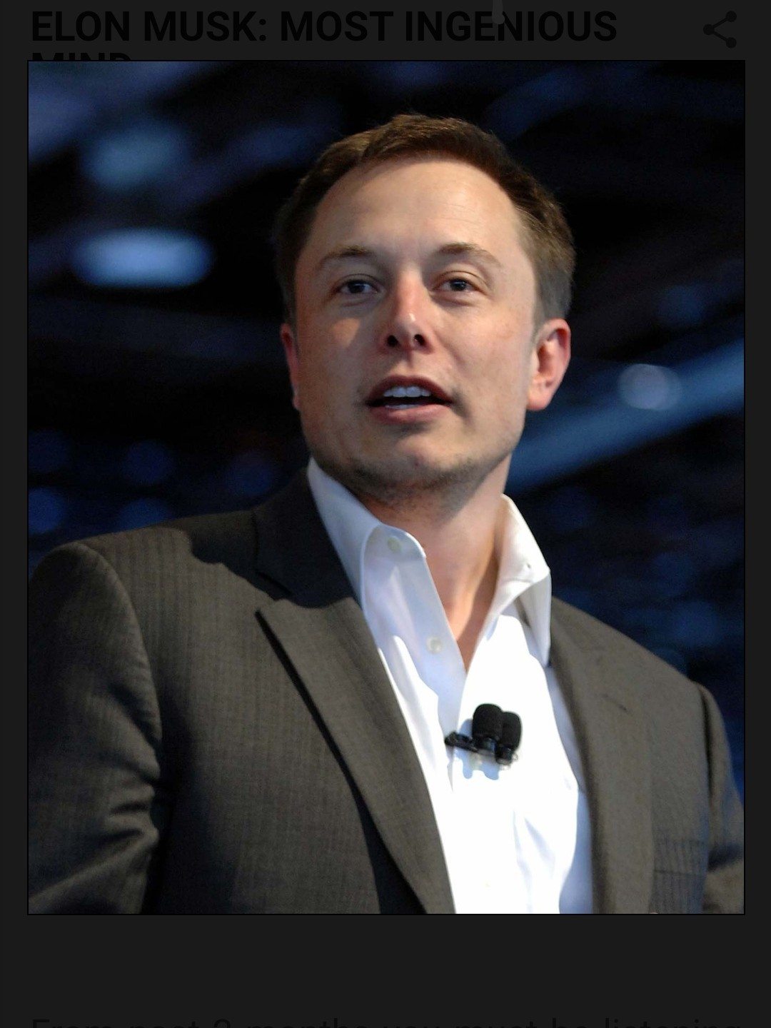 Elon Musk- MOST INGENIOUS MIND's image