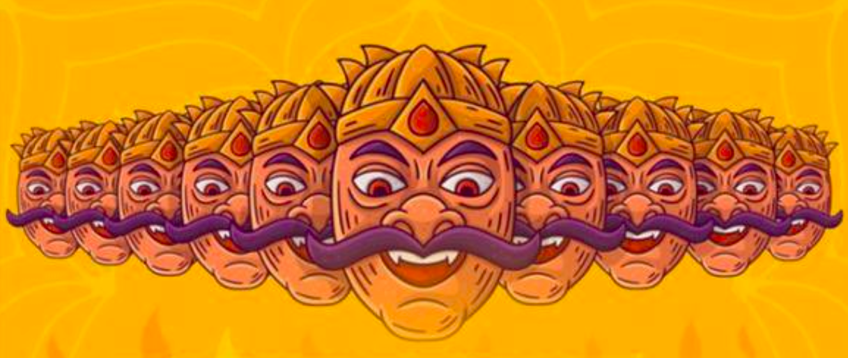 मुझमें बुराई और खुद में अच्छाई ढूँढते हो  | Happy Dussehra's image